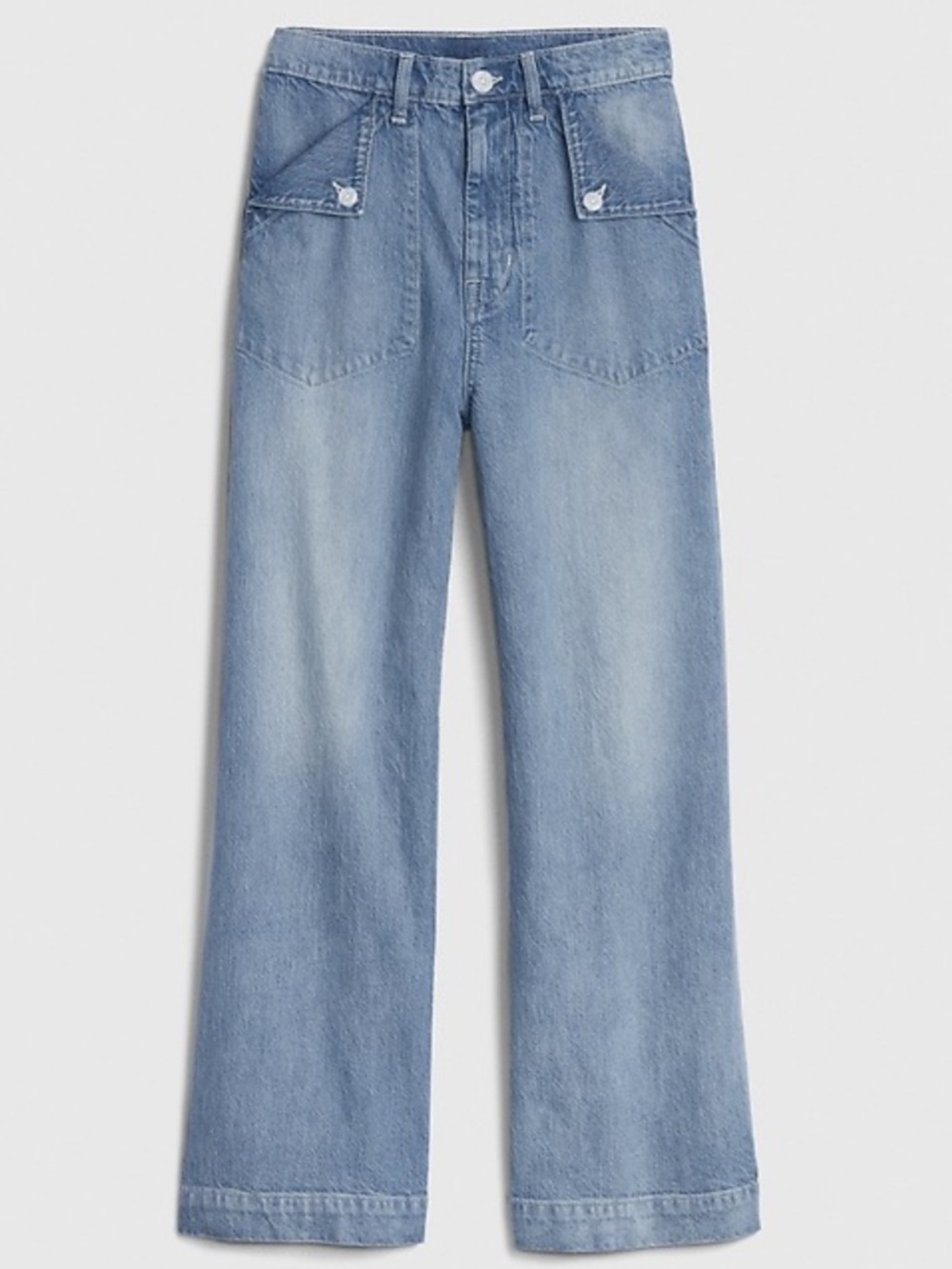 GAP Sky High Light Wash Wide-Leg Jeans 70’s Style Size 10 /30 Tall